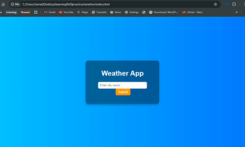 Weather Dashboard Screenshot